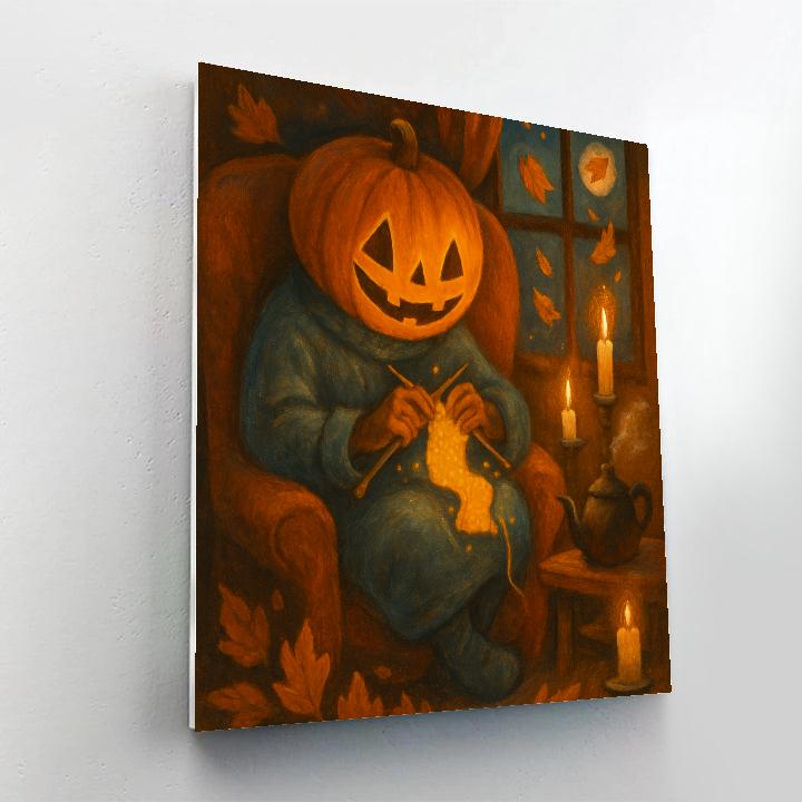 Moonlit Pumpkin Parlor paint by numbers