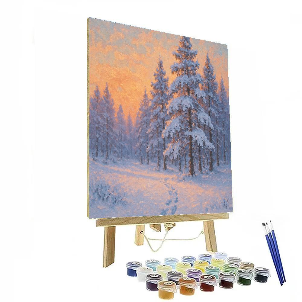 Sunrise Over The Pine Ridge paint by number