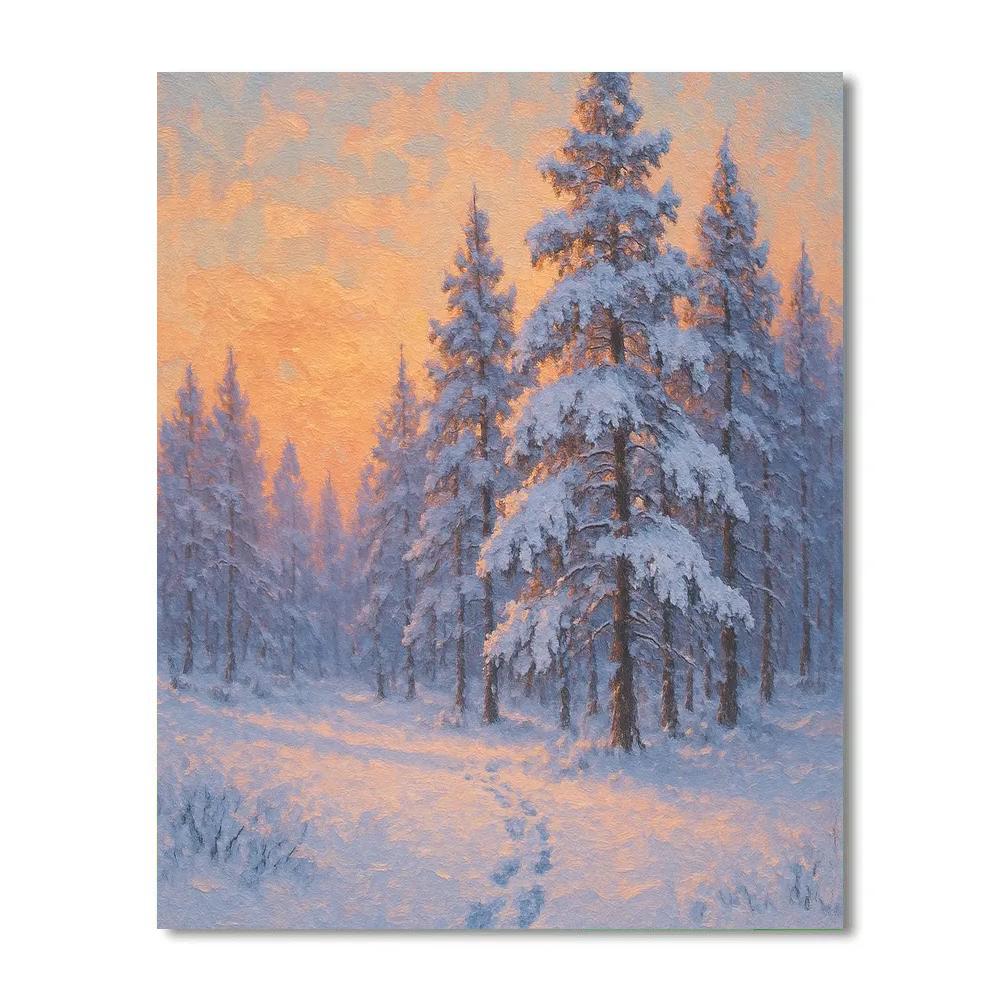 Sunrise Over The Pine Ridge paint by number