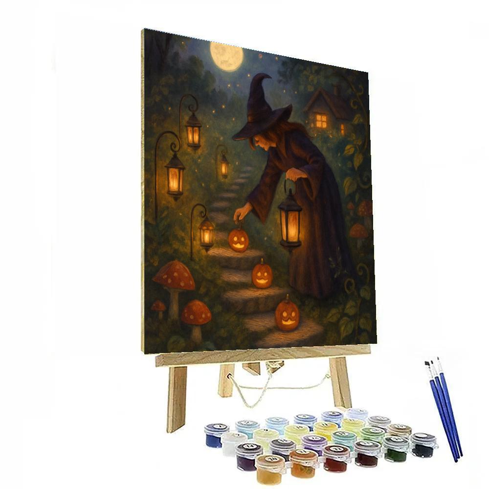 Witchs Garden Lantern Trail painting number kit