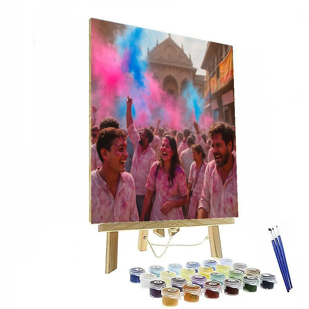 Holi Powder Streets Painting by numbers kit