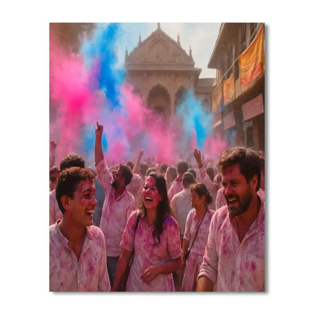 Holi Powder Streets Painting by numbers kit