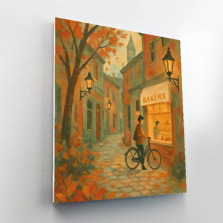Lantern Alley Of Falling Leaves paint by numbers