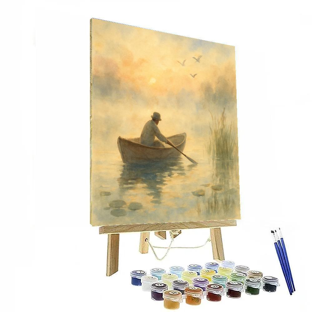 Dawn Rowboat Serenity Hoodie DIY paint by numbers