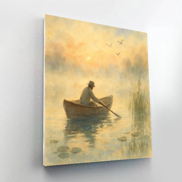 Dawn Rowboat Serenity Hoodie DIY paint by numbers