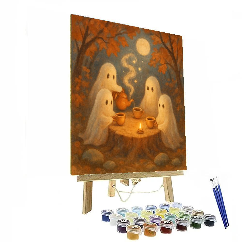 Forest Ghost Tea Party Painting by numbers kit