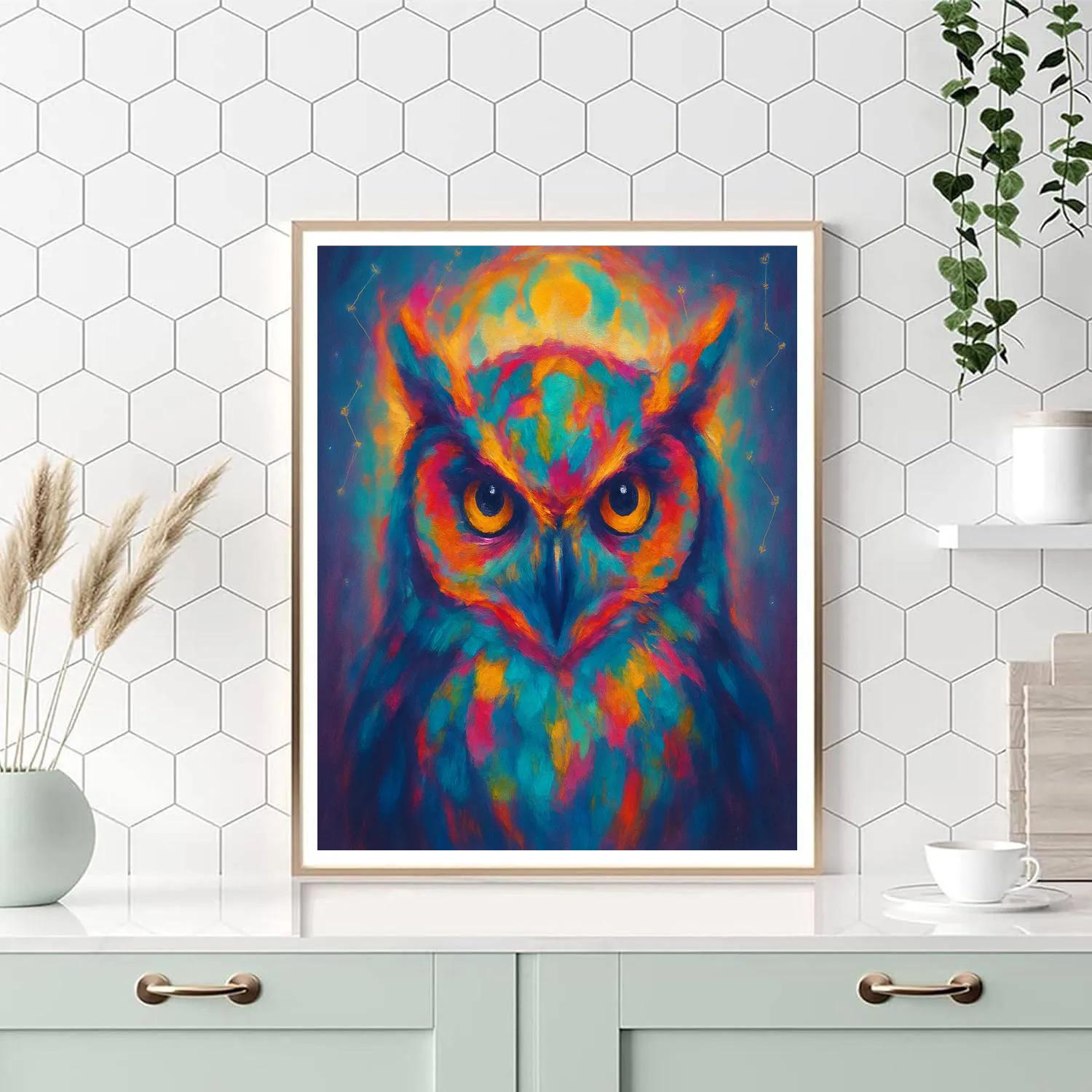 Aurora Owl Embrace Paint by numbers kits