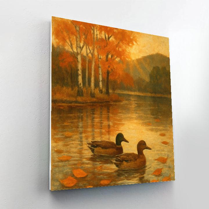 Autumn Reflections On The Shore Paint by numbers art