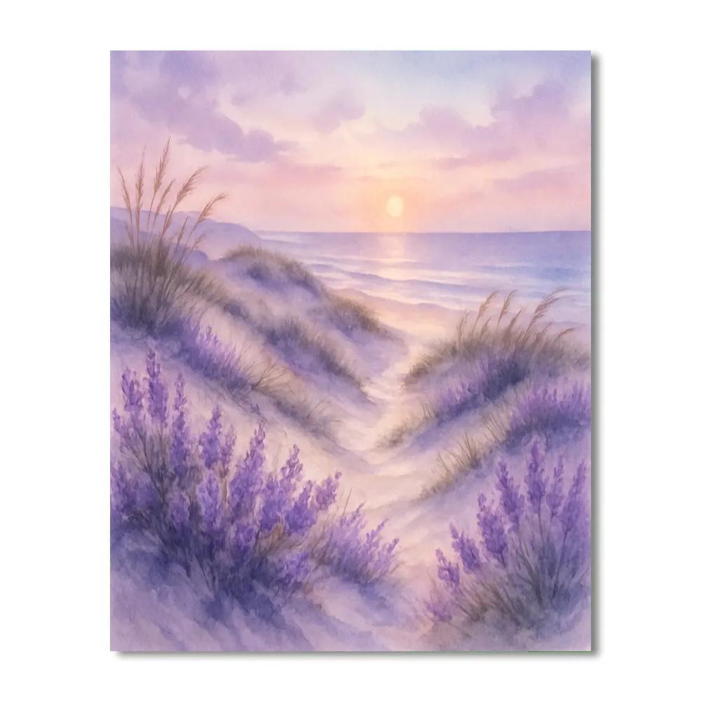 Seaside Lavender Dunes paint by numbers