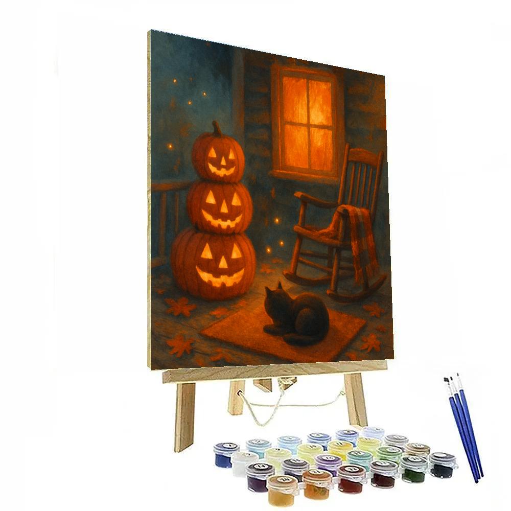 Autumn Porch Storybook paint by number