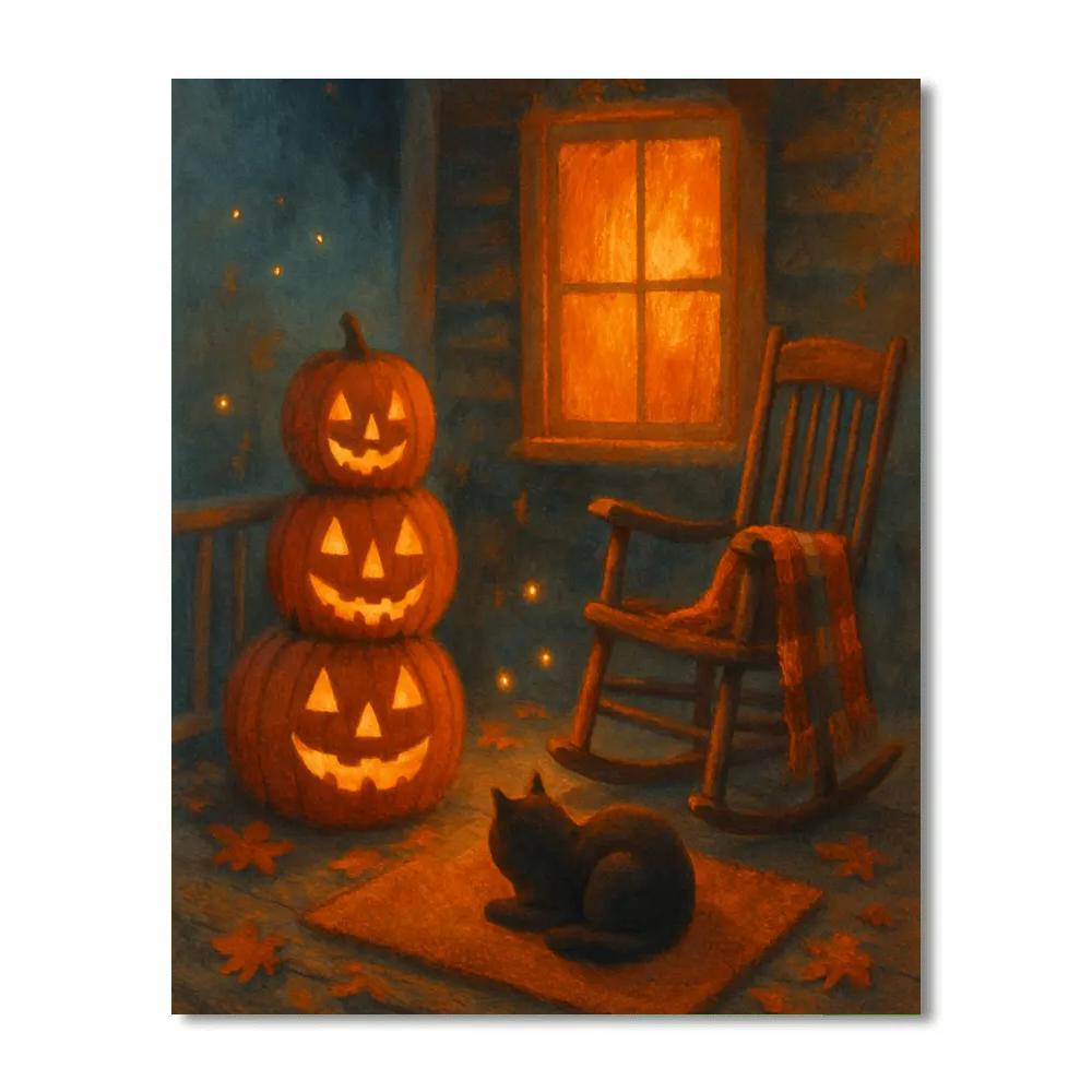 Autumn Porch Storybook paint by number