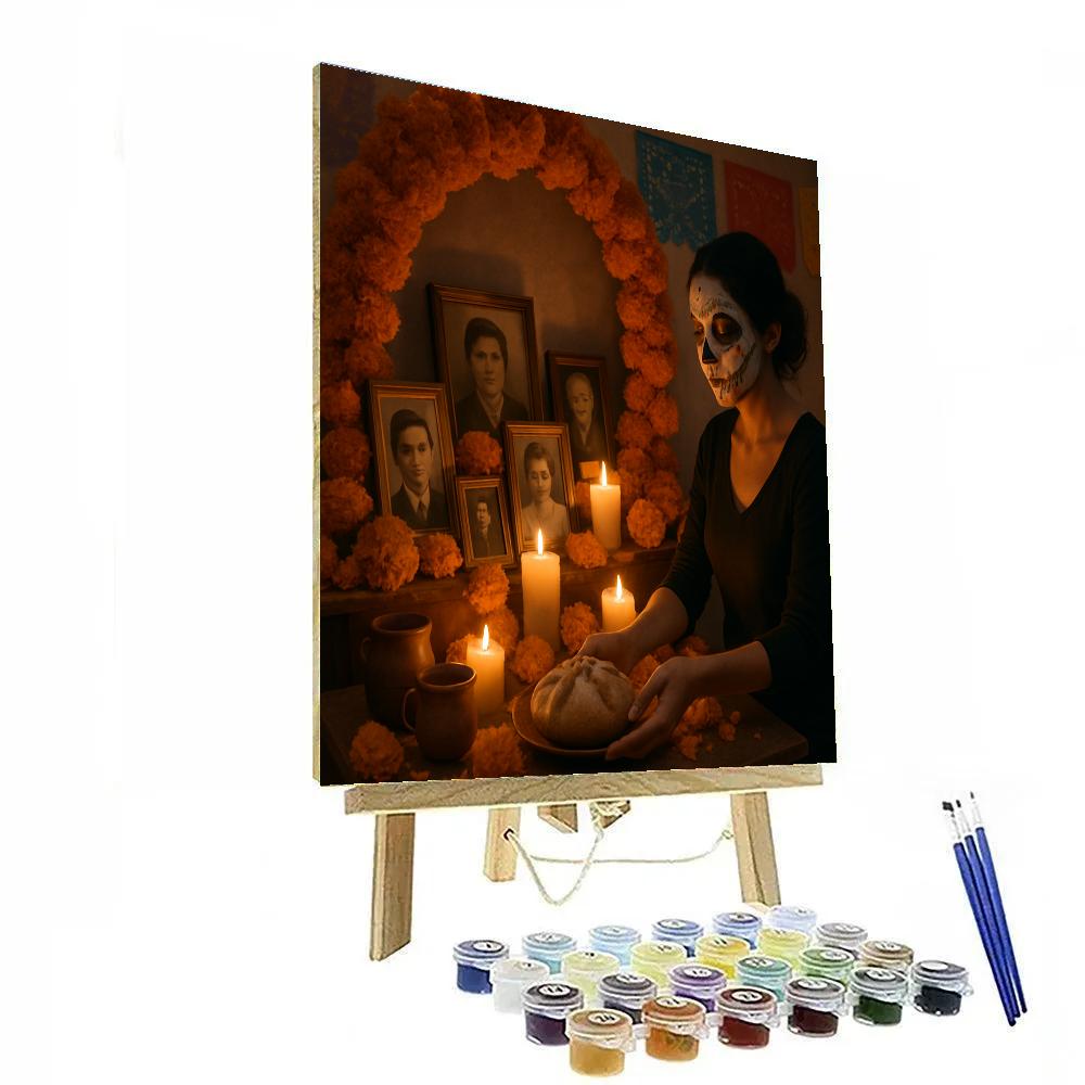 Día De Muertos Ofrenda Table Paint by numbers kits