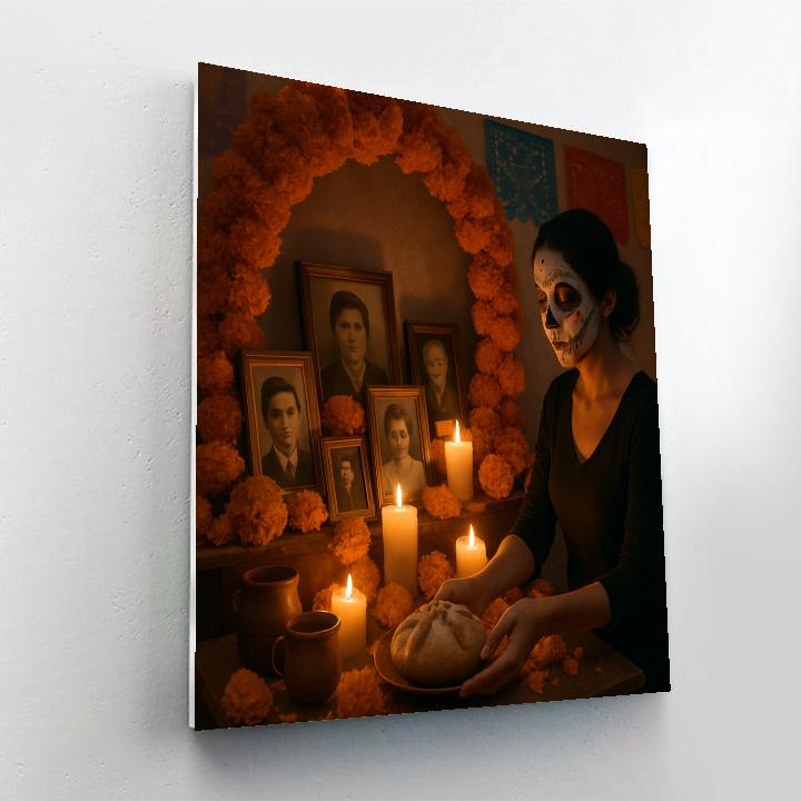 Día De Muertos Ofrenda Table Paint by numbers kits