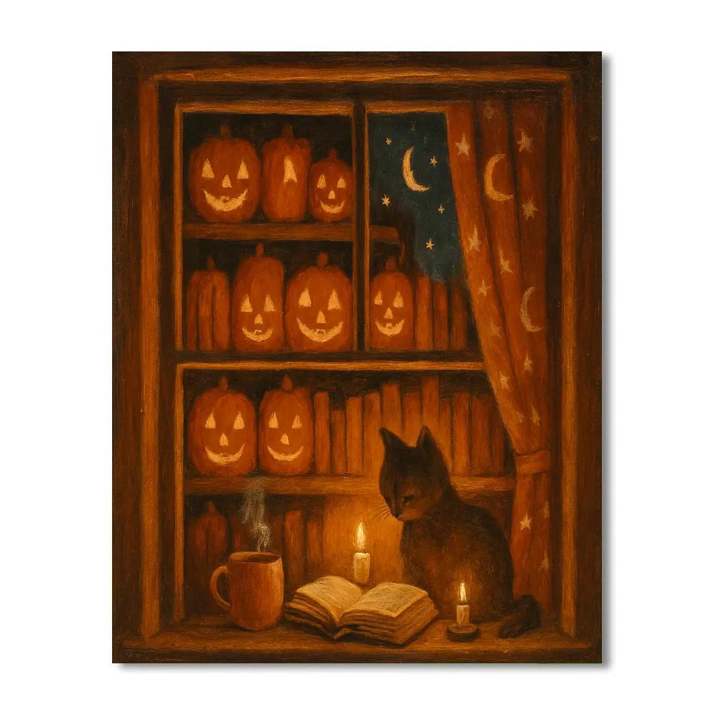 Pumpkin Moon Bookshop paint by color