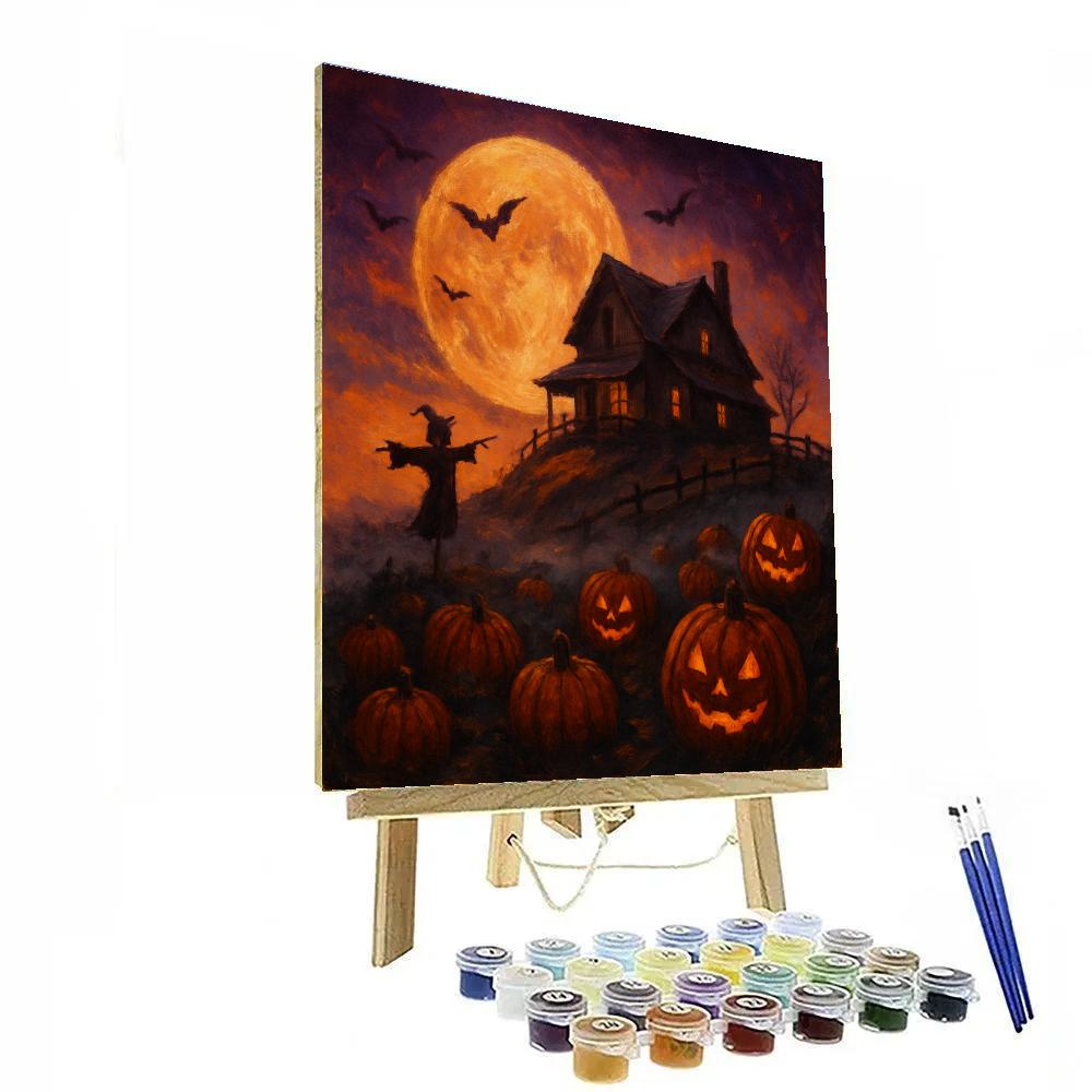 Moonlit Pumpkin Ridge DIY paint by numbers