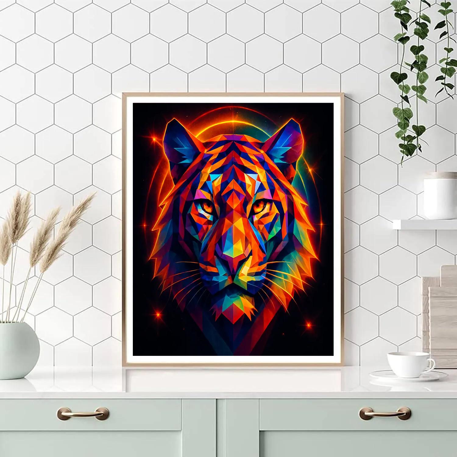 Solar Tiger Mask paint by number