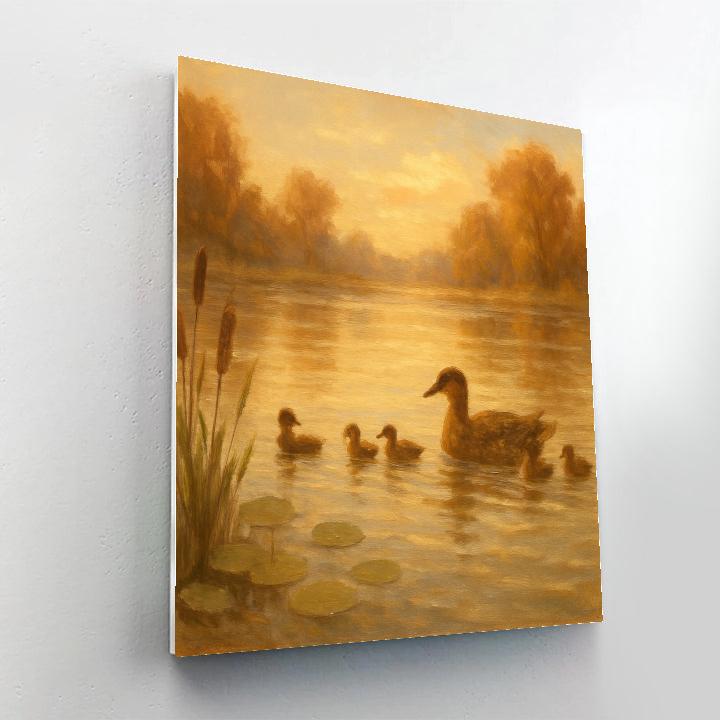 Quiet Ducks At Golden Pond painting number kit