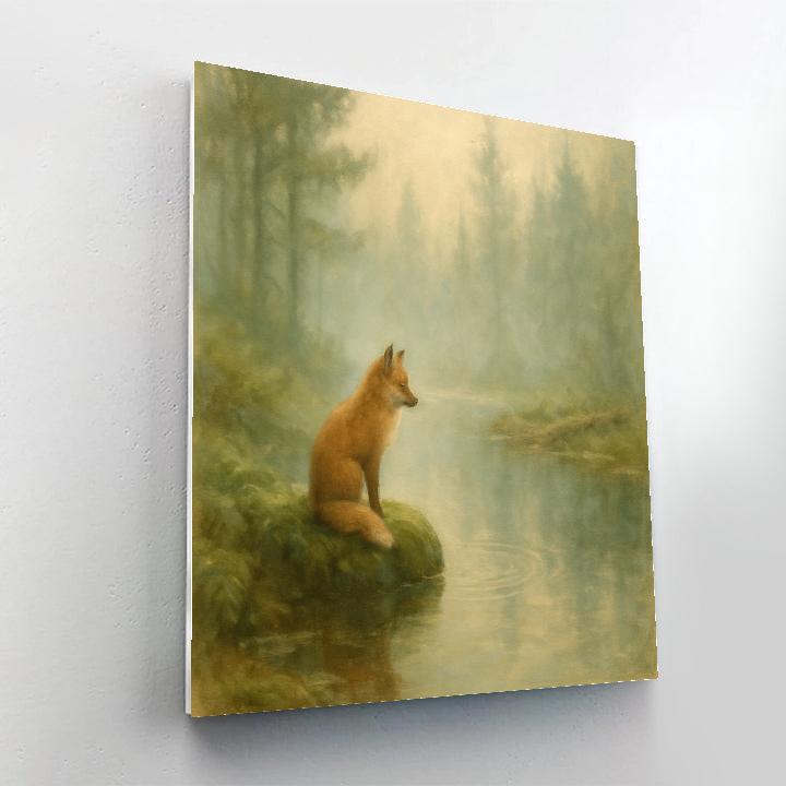 Fogbound Forest Pond Comfort Paint by numbers kits