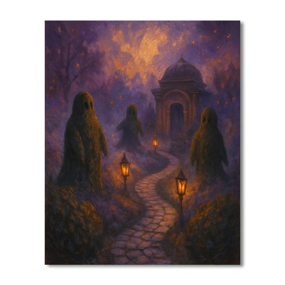 Haunted Garden Path DIY paint by numbers