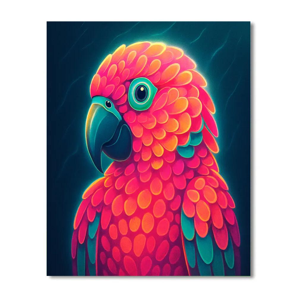 Coral Reef Parrot paint by number