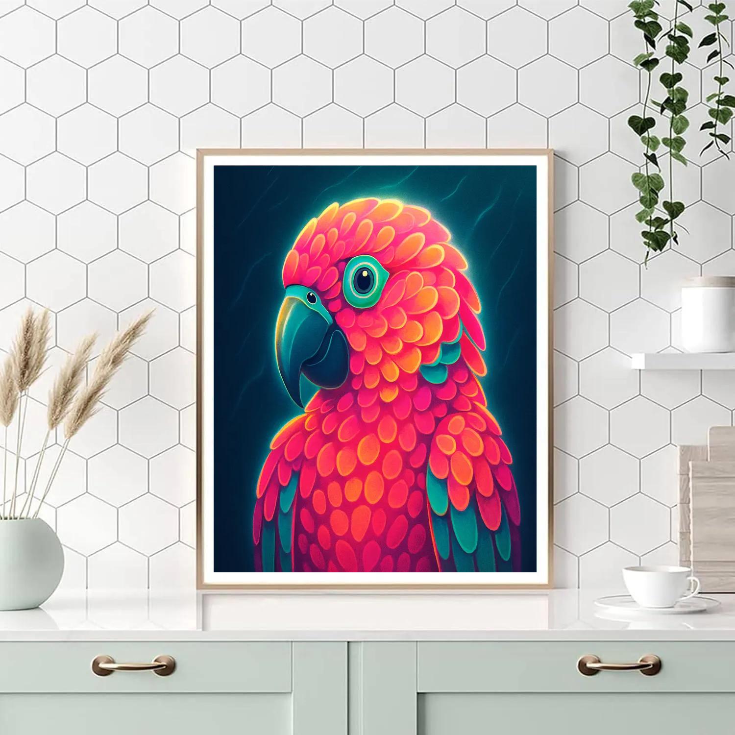 Coral Reef Parrot paint by number