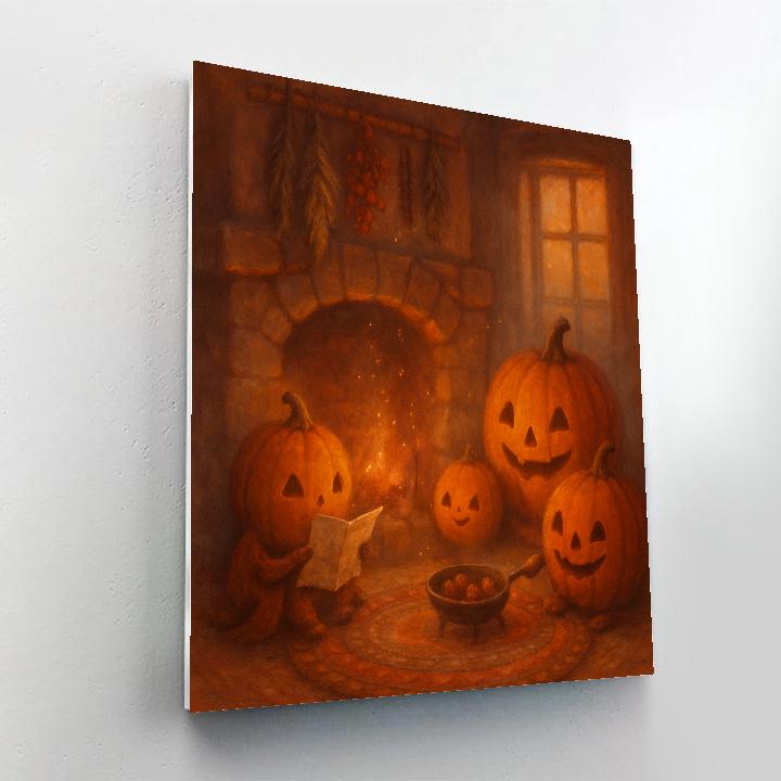 Chestnut Hearth Harvest Number painting