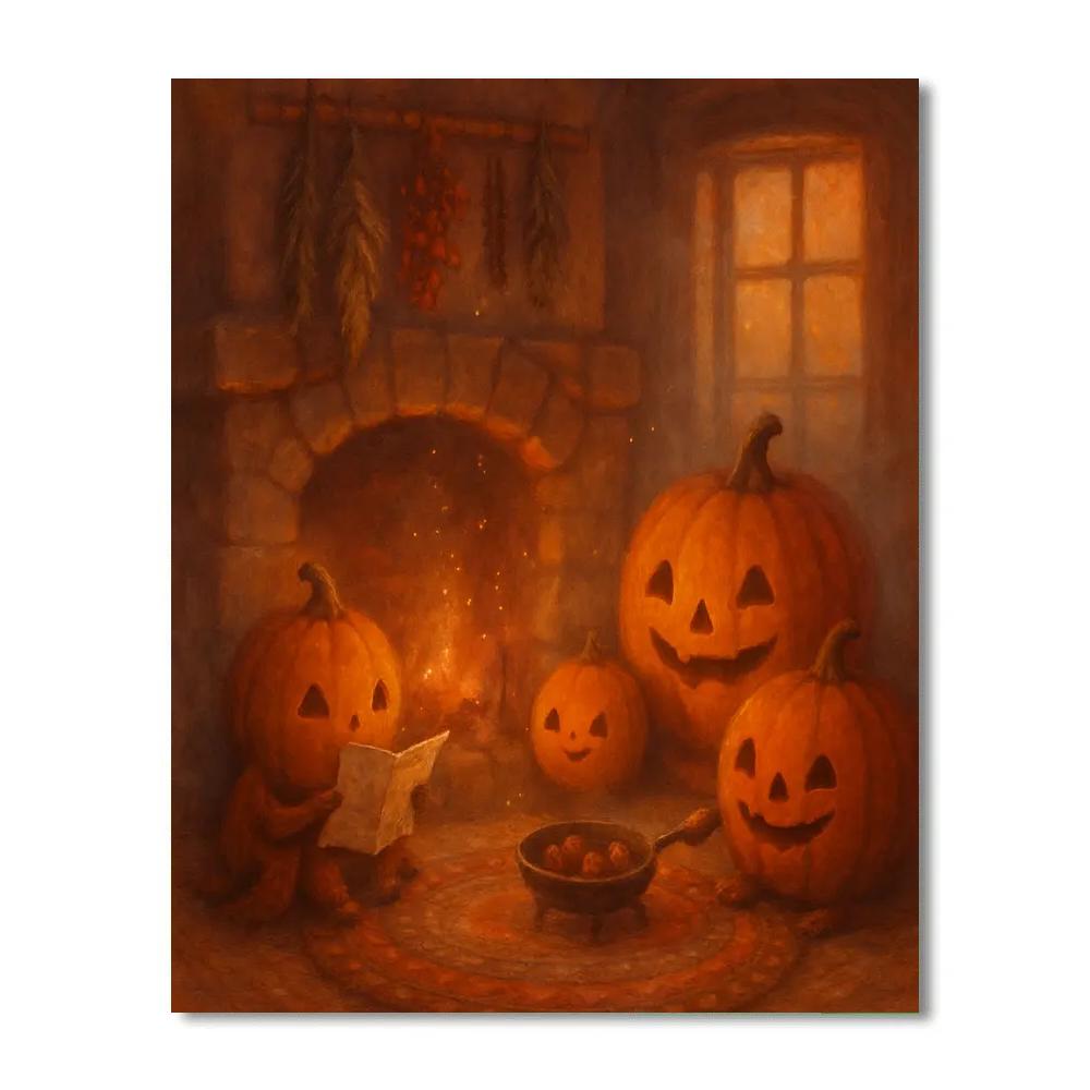 Chestnut Hearth Harvest Number painting