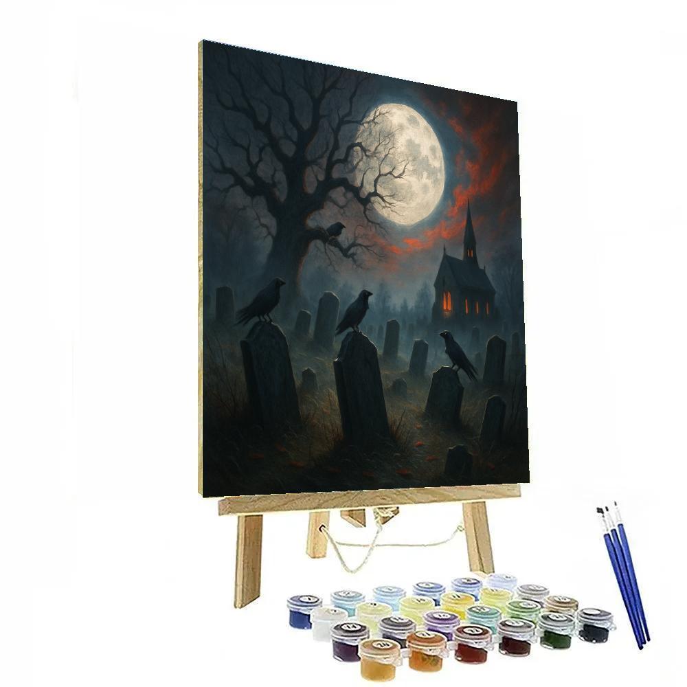 Silver Raven Cemetery DIY paint by numbers