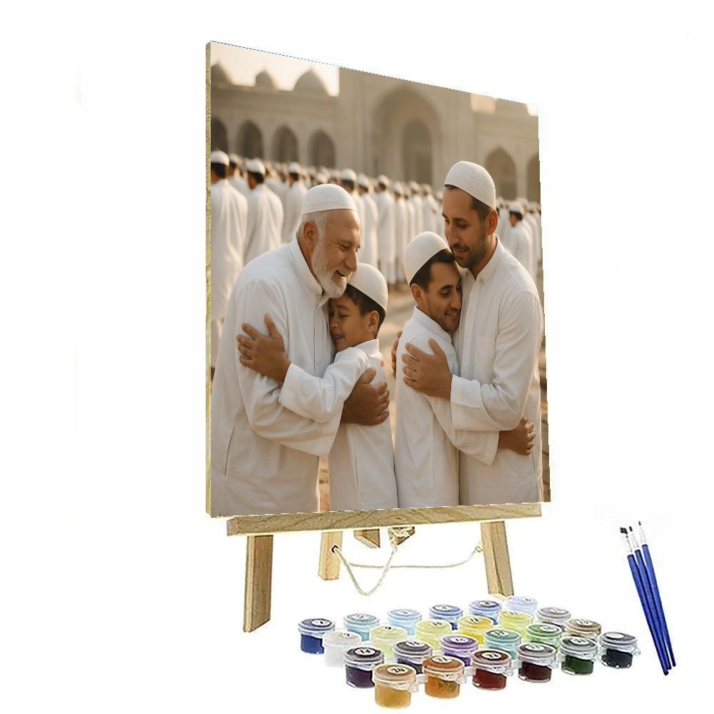 Eid Morning Prayer Square paint by color