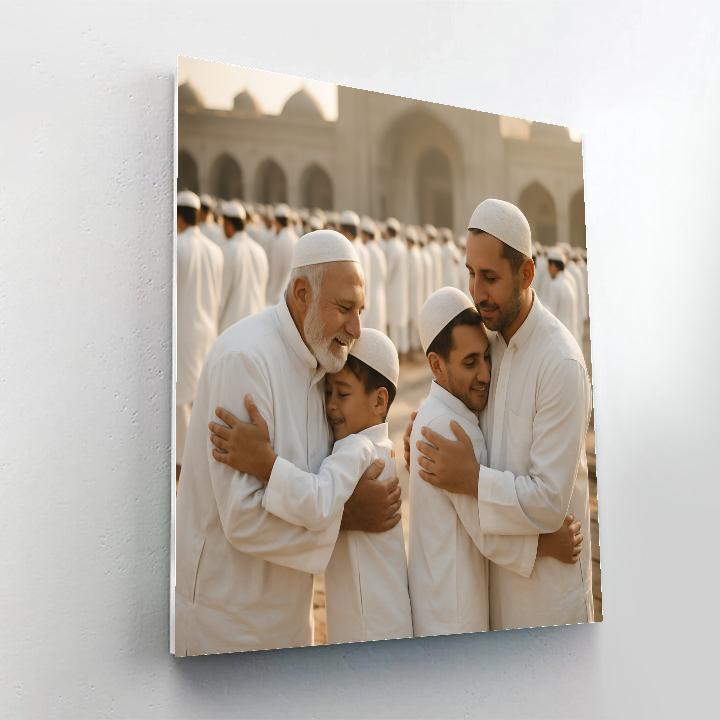 Eid Morning Prayer Square paint by color