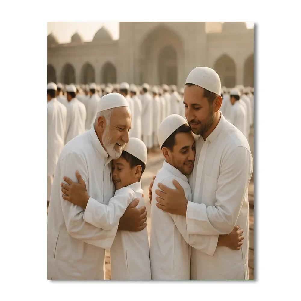 Eid Morning Prayer Square paint by color