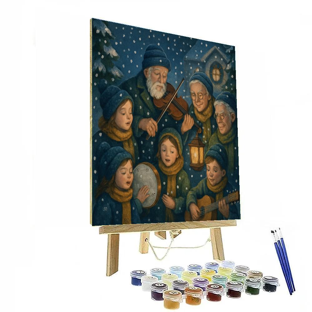 Snowflake Music Circle Paint by numbers kits