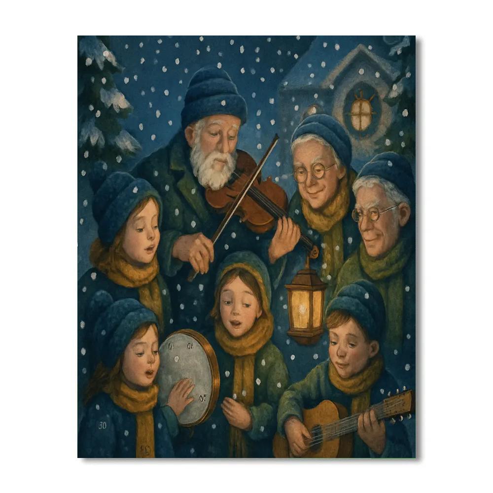 Snowflake Music Circle Paint by numbers kits