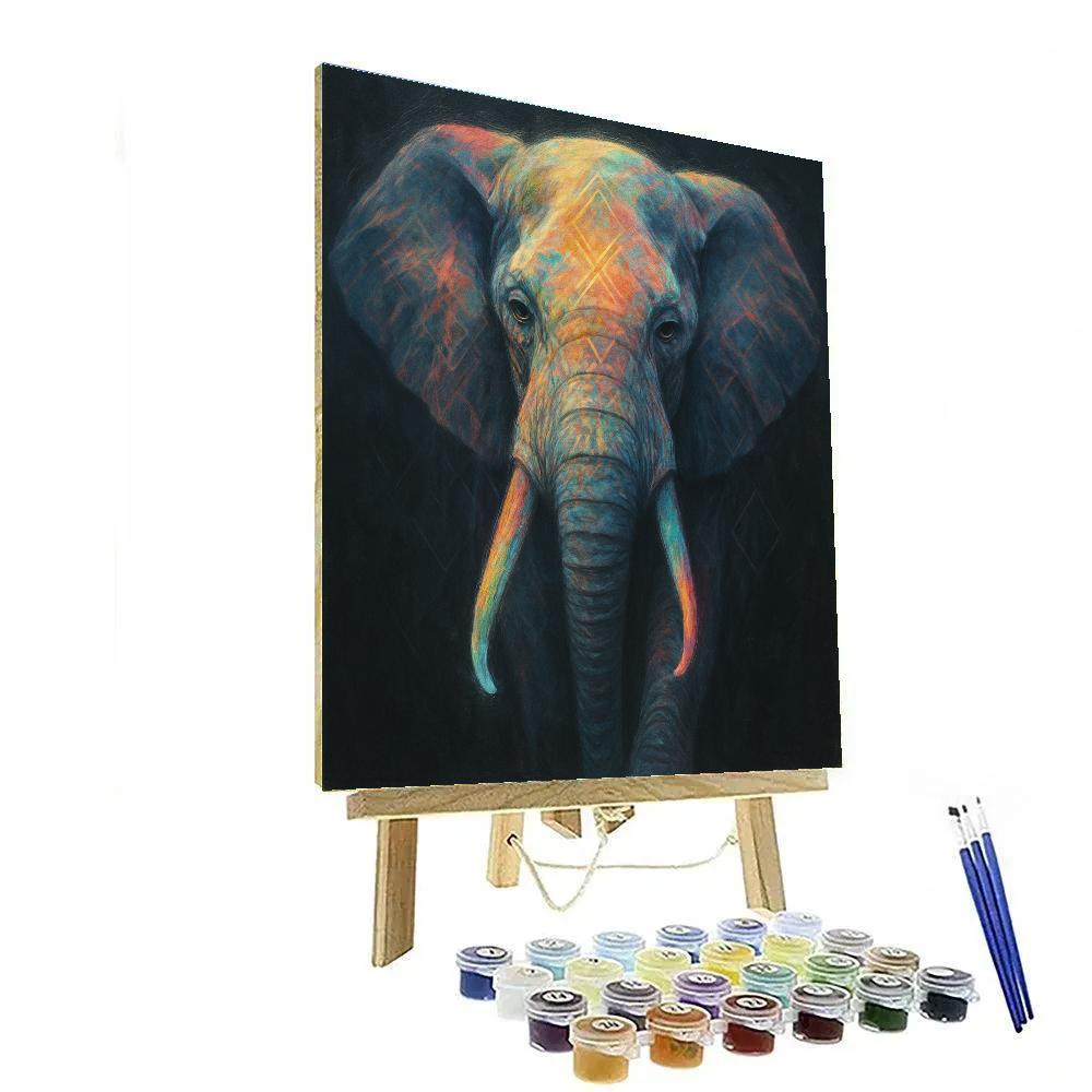 Chromatic Elephant Gaze paint by number