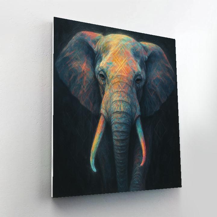 Chromatic Elephant Gaze paint by number