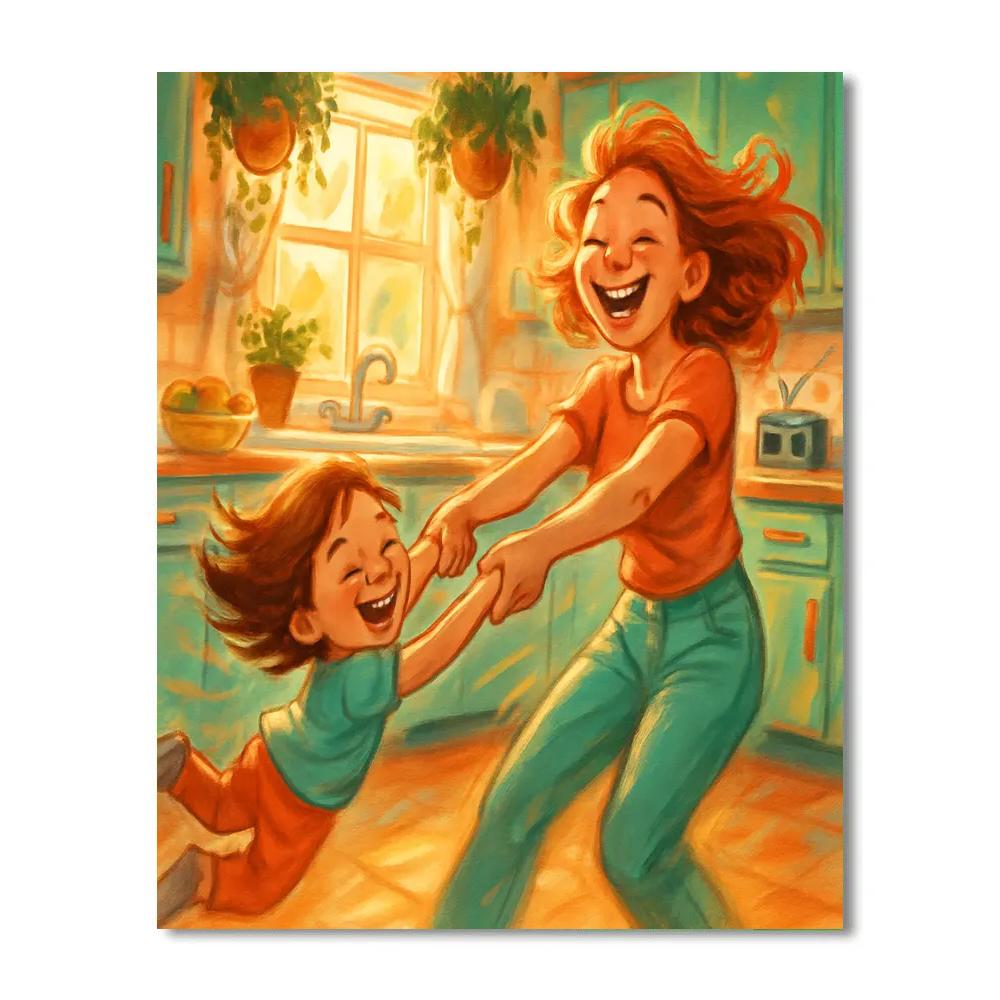 Dancing In The Kitchen With Mom Paint by numbers kits