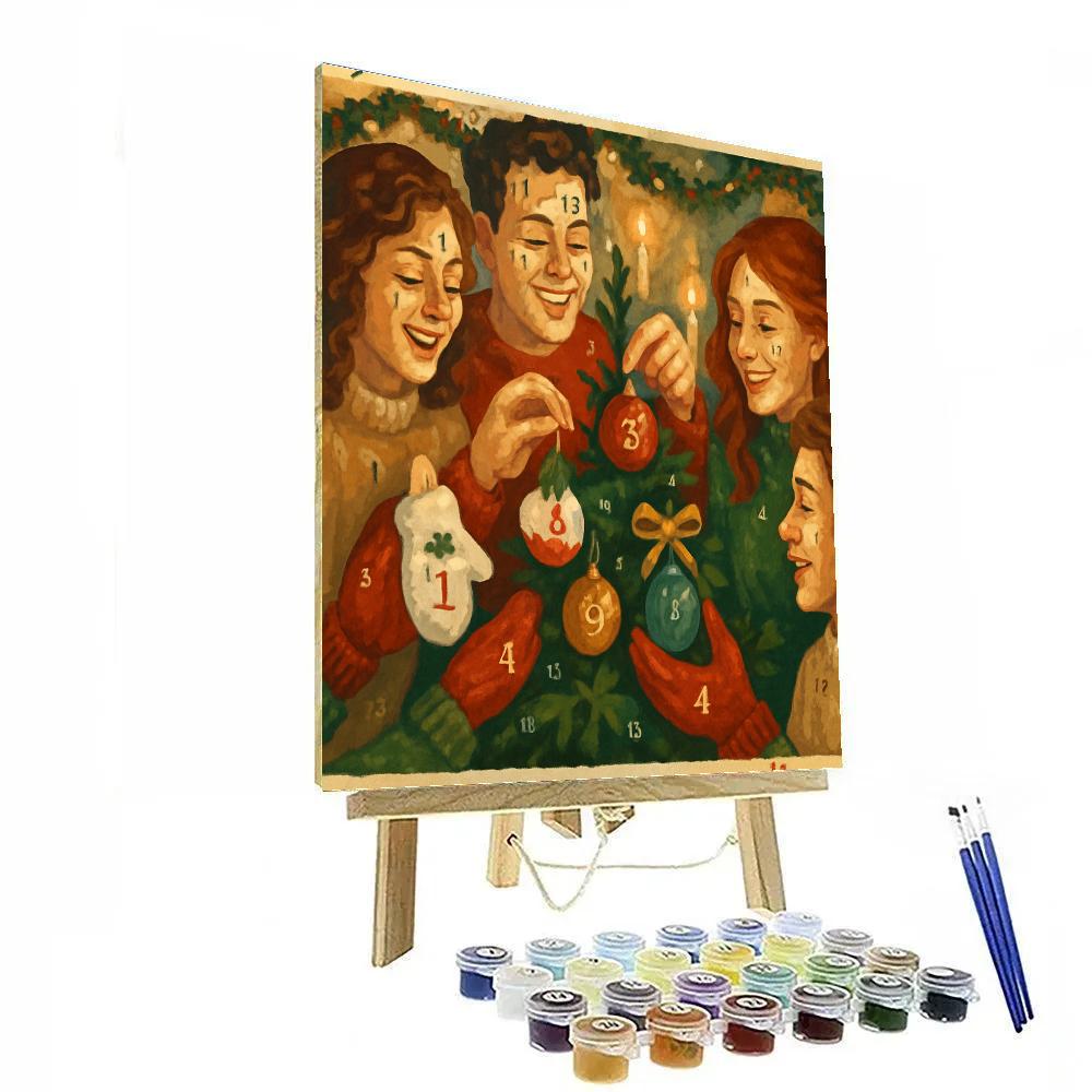 Ornament Exchange Circle Painting by numbers kit