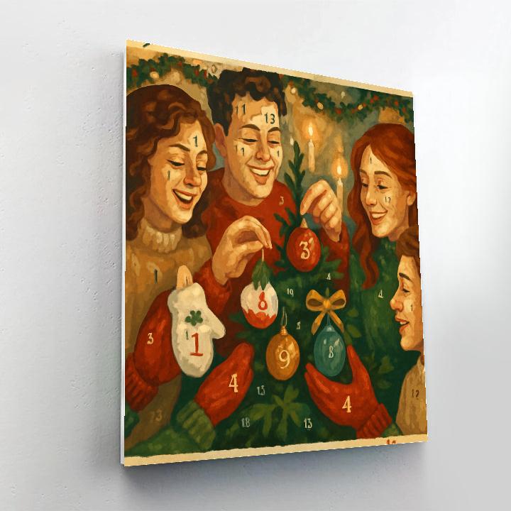 Ornament Exchange Circle Painting by numbers kit