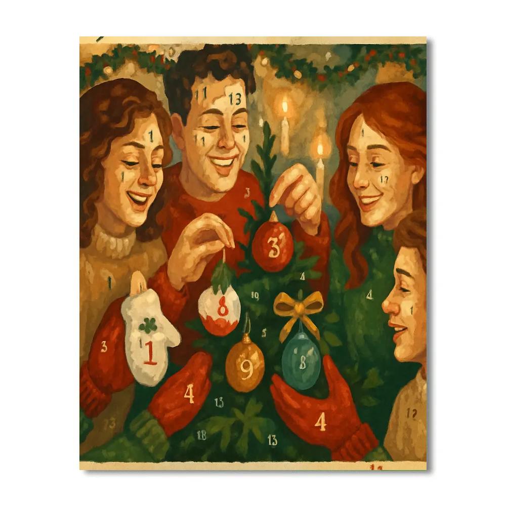 Ornament Exchange Circle Painting by numbers kit