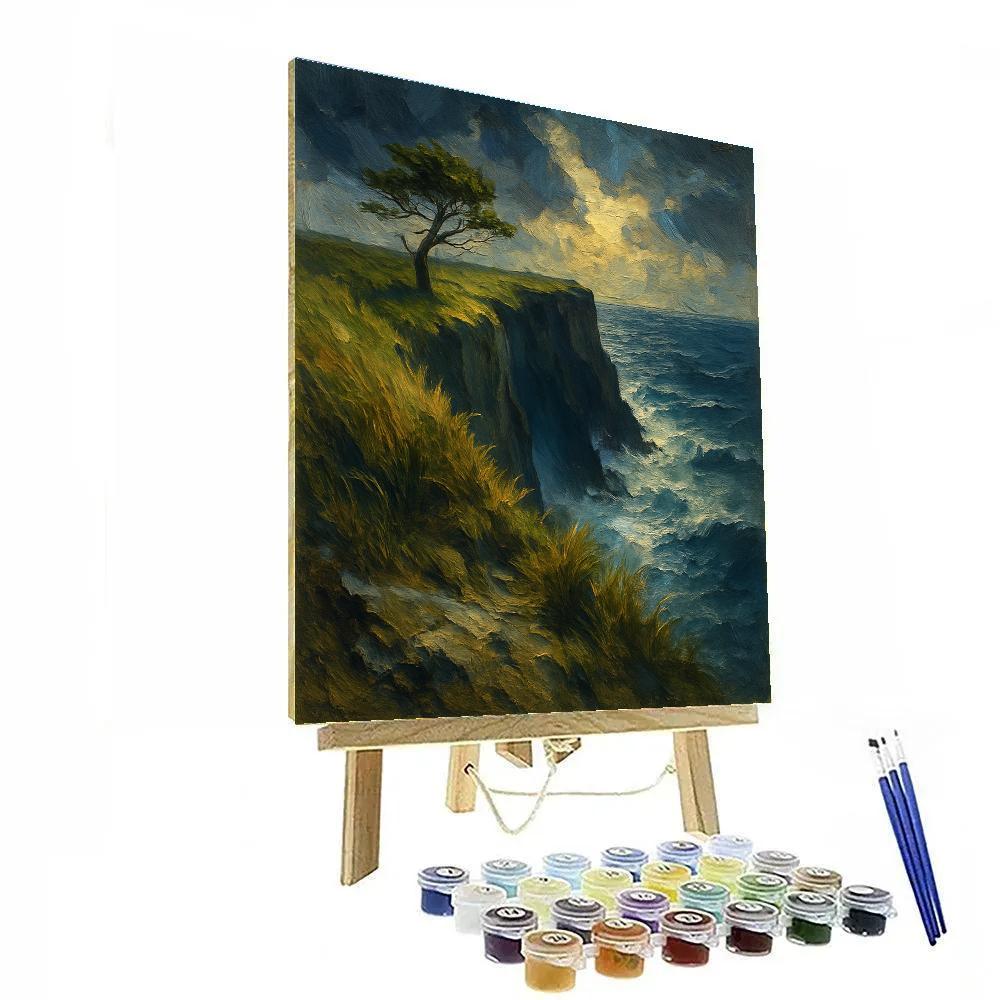 Windscarred Cliff Horizon Number painting