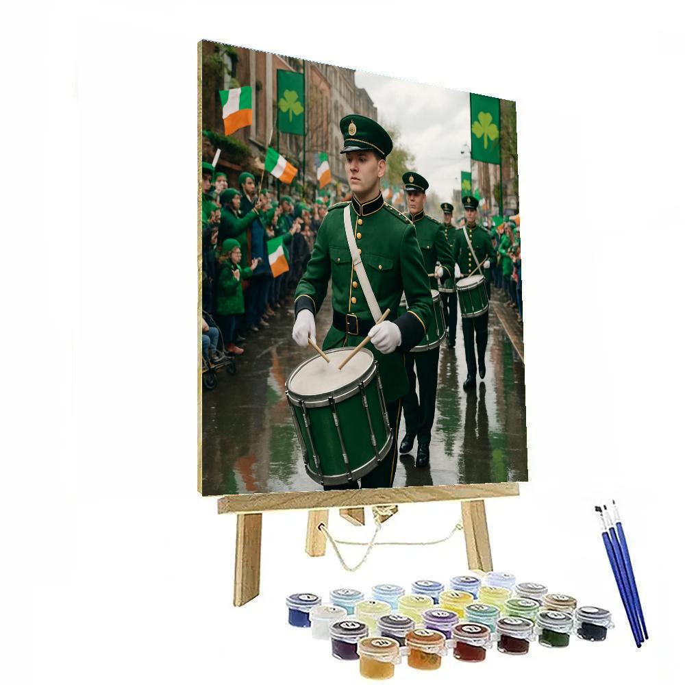 St Patrick Parade Drummers paint by numbers