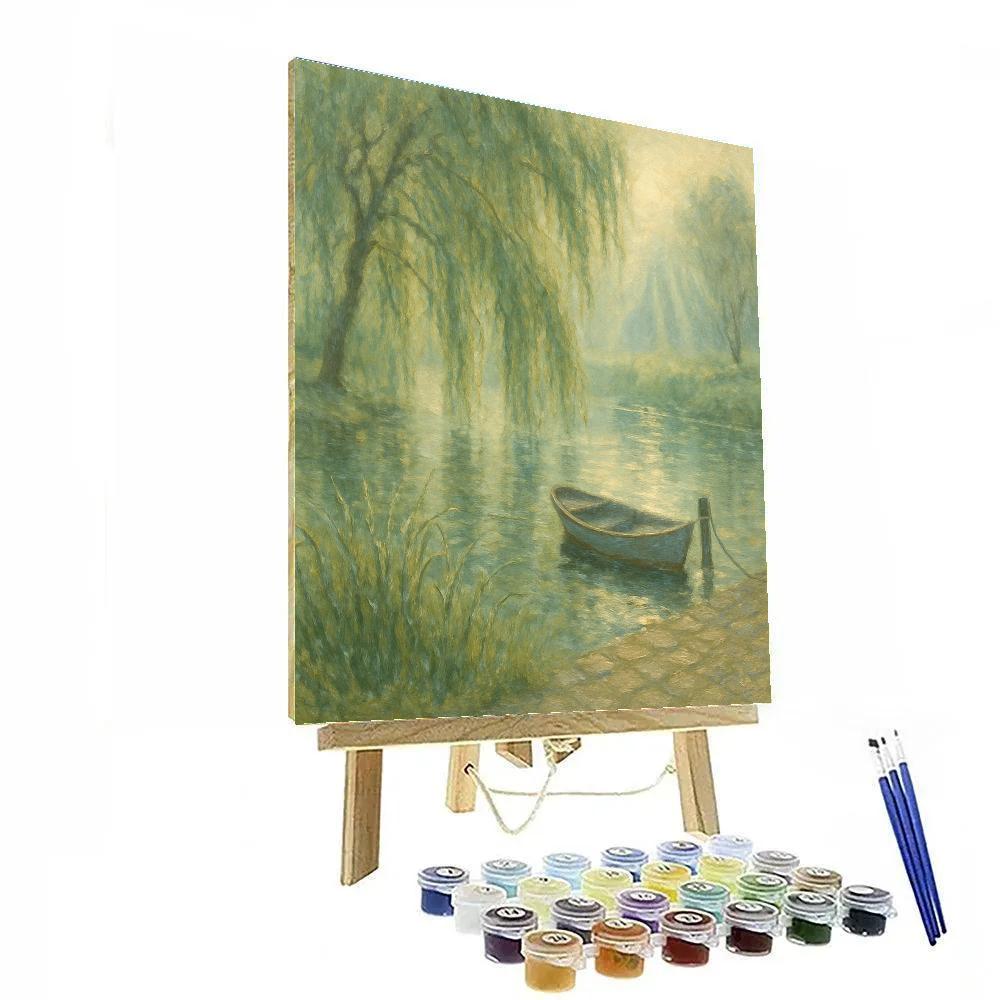 Willow Mist Riverside Paint by numbers art