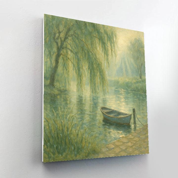 Willow Mist Riverside Paint by numbers art