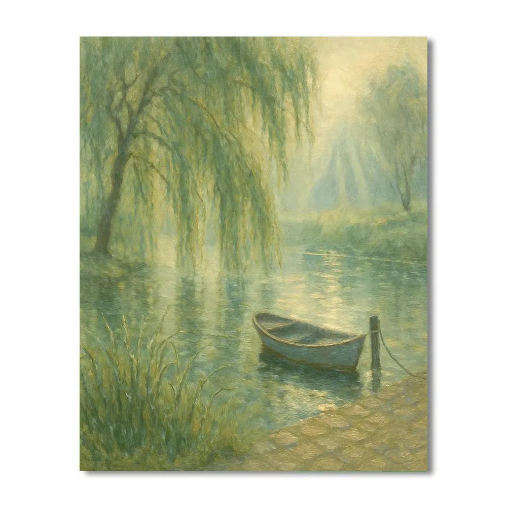Willow Mist Riverside Paint by numbers art