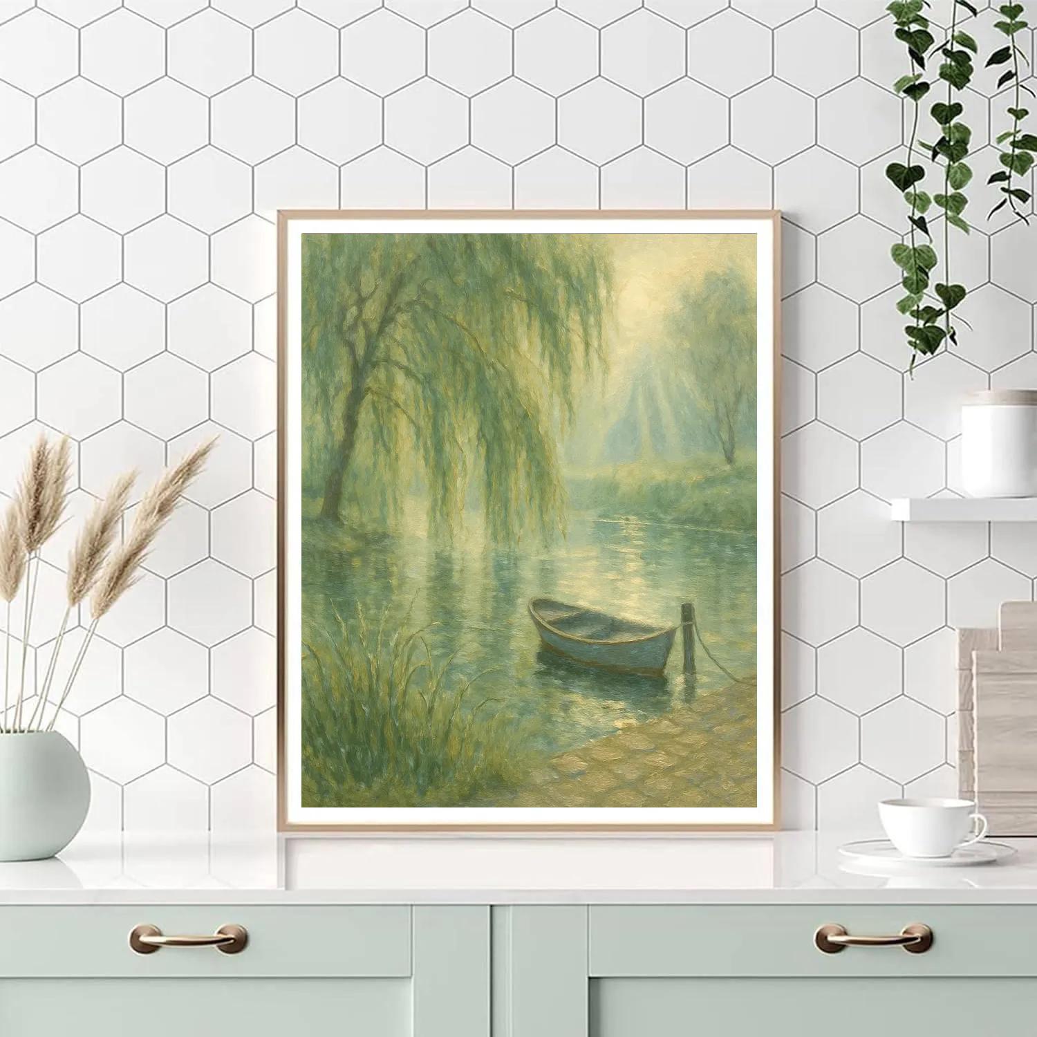 Willow Mist Riverside Paint by numbers art