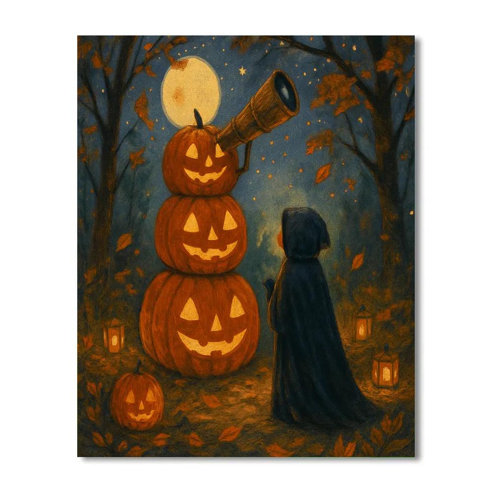 Stargazer Jack O Lantern Grove Paint by numbers kits