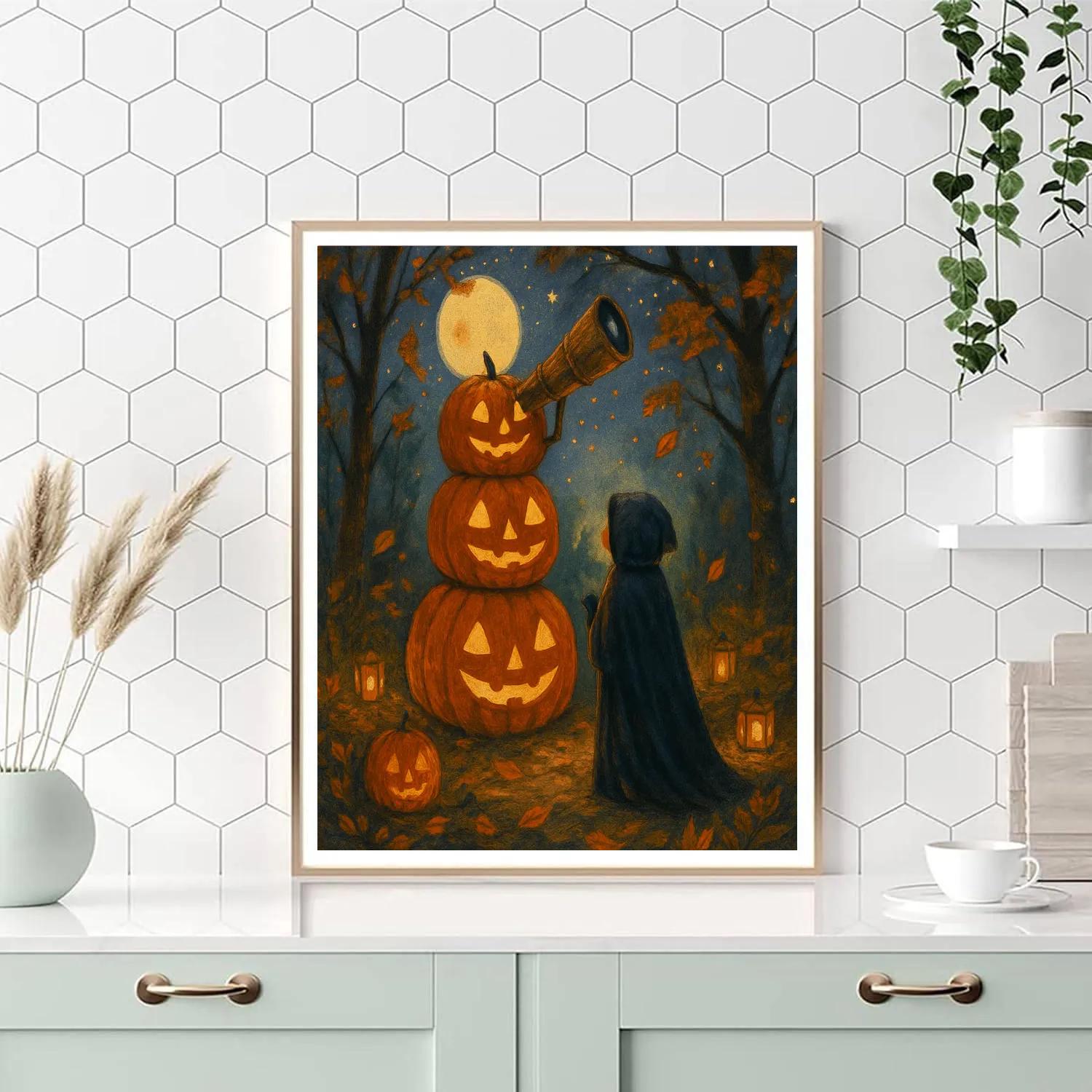 Stargazer Jack O Lantern Grove Paint by numbers kits
