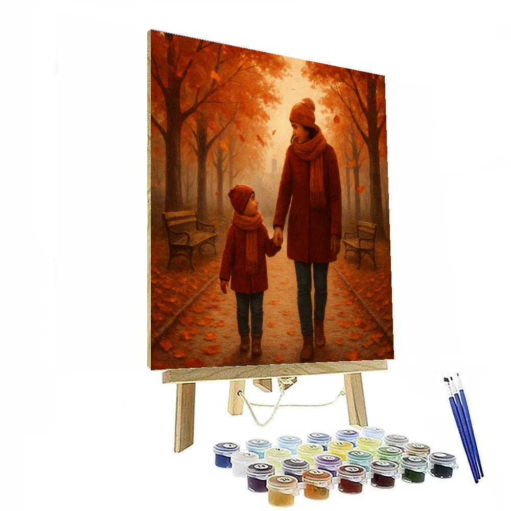 Autumn Leaves Holding Hands Painting by numbers kit