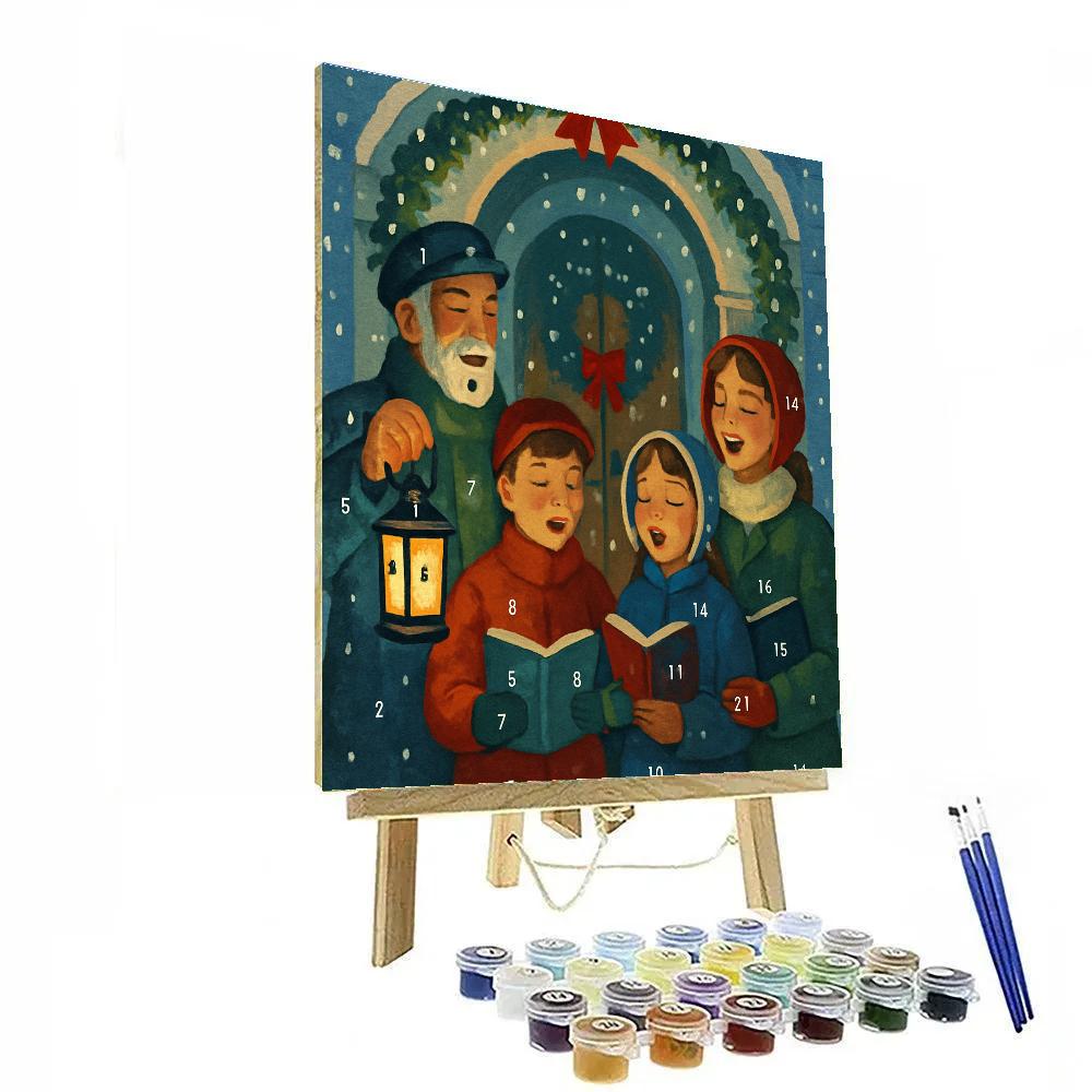 Snowbound Carol Circle paint by number