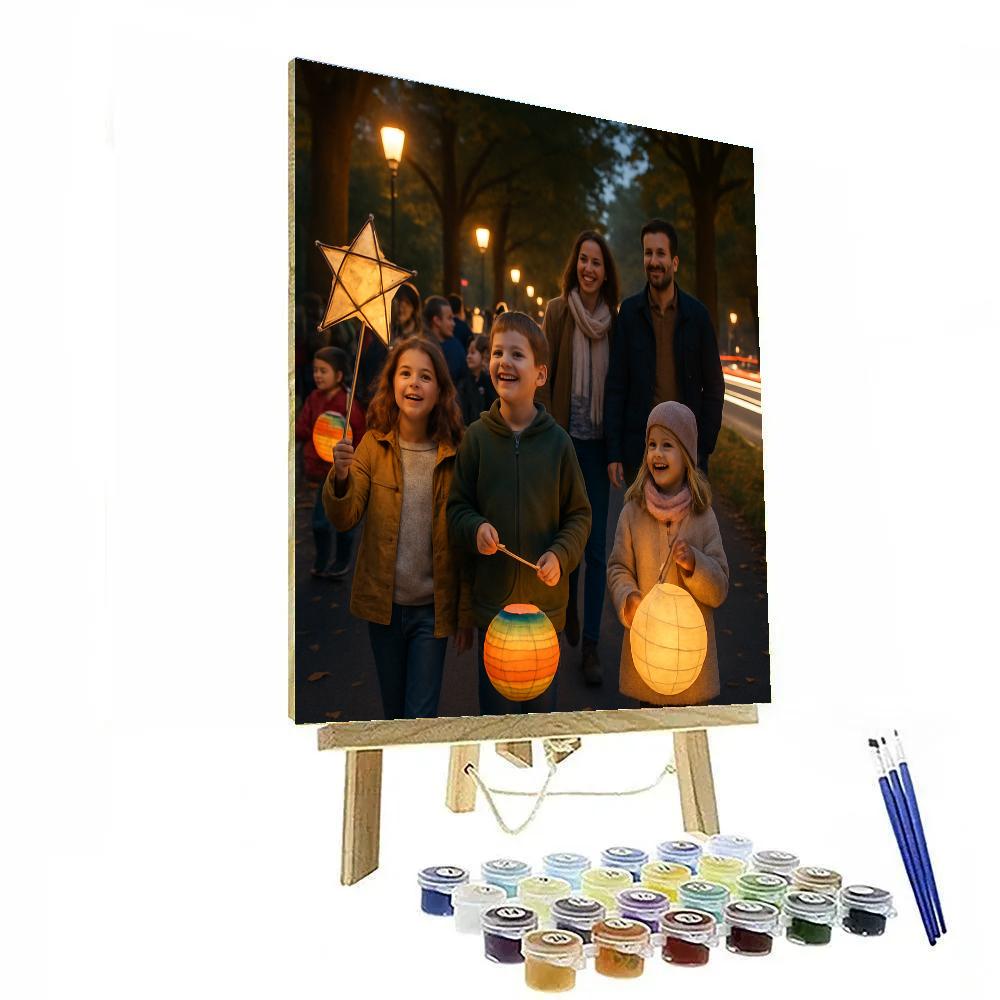 Lantern Parade For Children paint by color